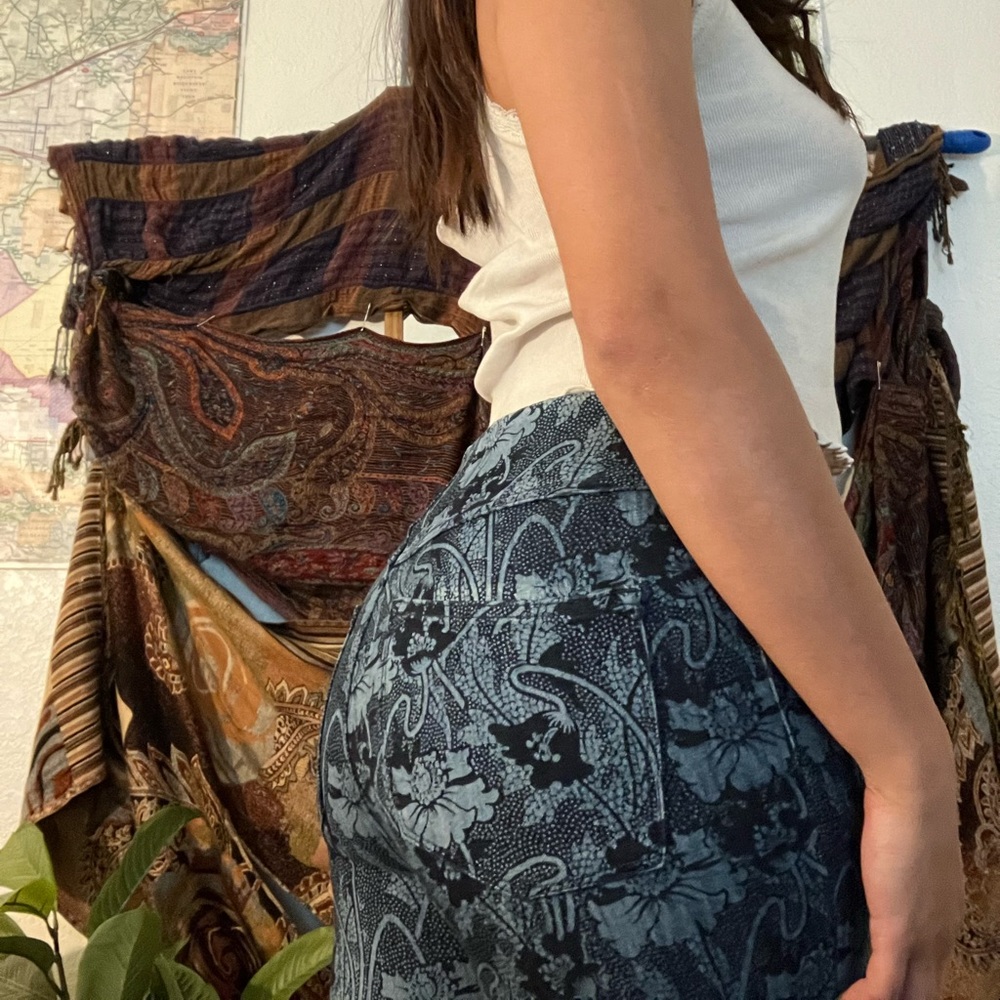 Soft Surroundings art deco print jean leggings